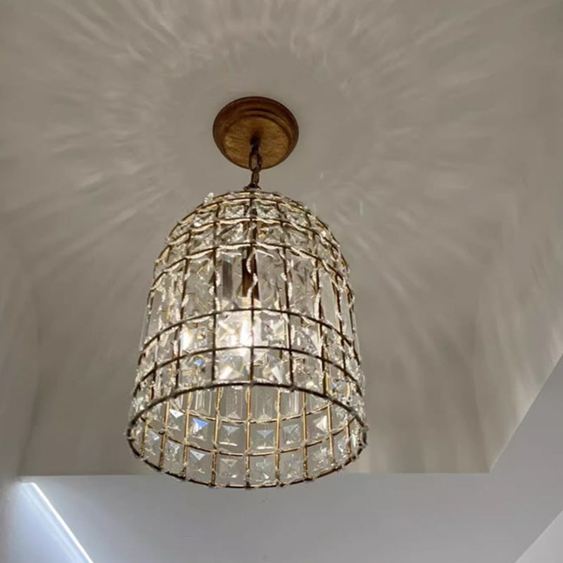 Retro Corridor Hallway French Style Chic Crystal Chandelier