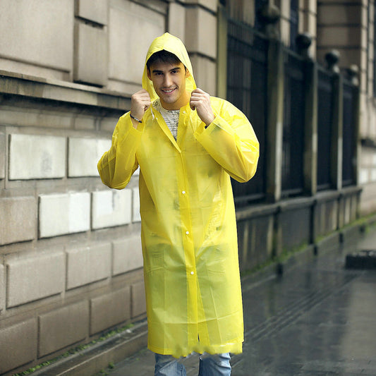 Raincoat Outdoor Transparent Windproof Rain Coat New Rainwear 7 Colors