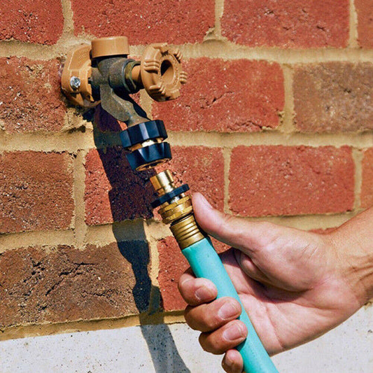 Garden hose quick connection kit