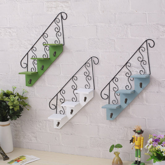 Nordic Wooden Storage Rack Wall-Mounted Flowerpot Storage Rack Storage Box Key Chain Towel Home Decoration Rack