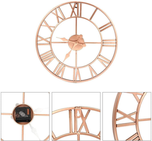 Decorative Clock Round Roman Silent Clock