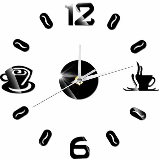 Creative Wall Sticker Clock Mute Living Room Decoration Clock Clock