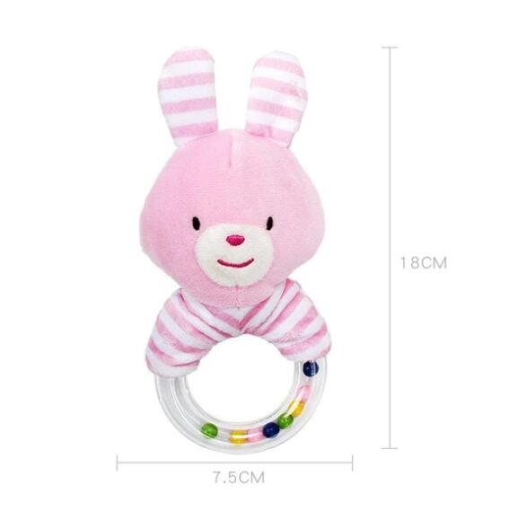 Baby cartoon plush handbell toy