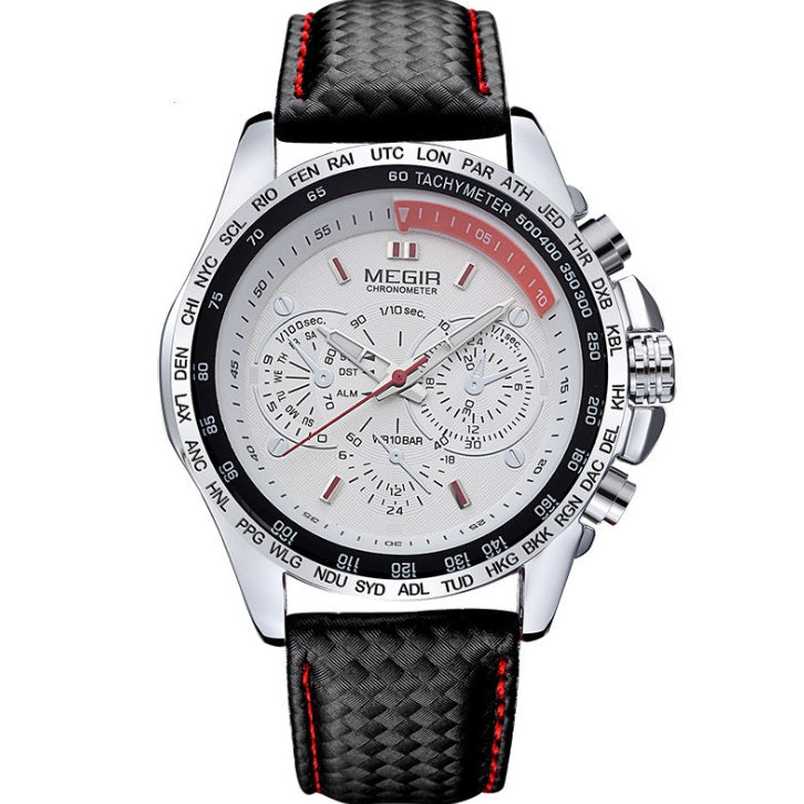 Wholesale Original 1010 Leather Strap 3ATM Waterproof Quartz Luxury Business Mens Watches
