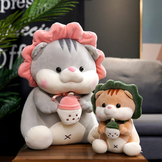Baby Bottle Cat Plush Toy Doll