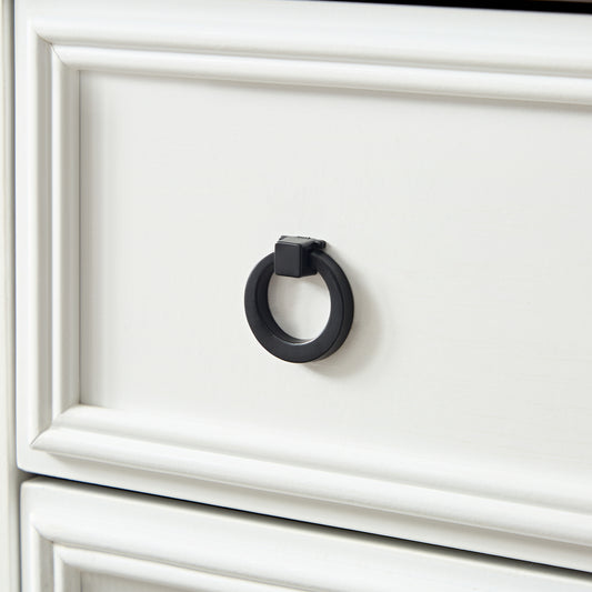 Modern 6 Drawer Dresser, Dressers For Bedroom, Tall Chest Of Drawers Closet Organizers & Storage Clothes - Easy Pull Handle, Textured Borders Living Room, Hallway,L 29.53xW15.75xH48.03 White