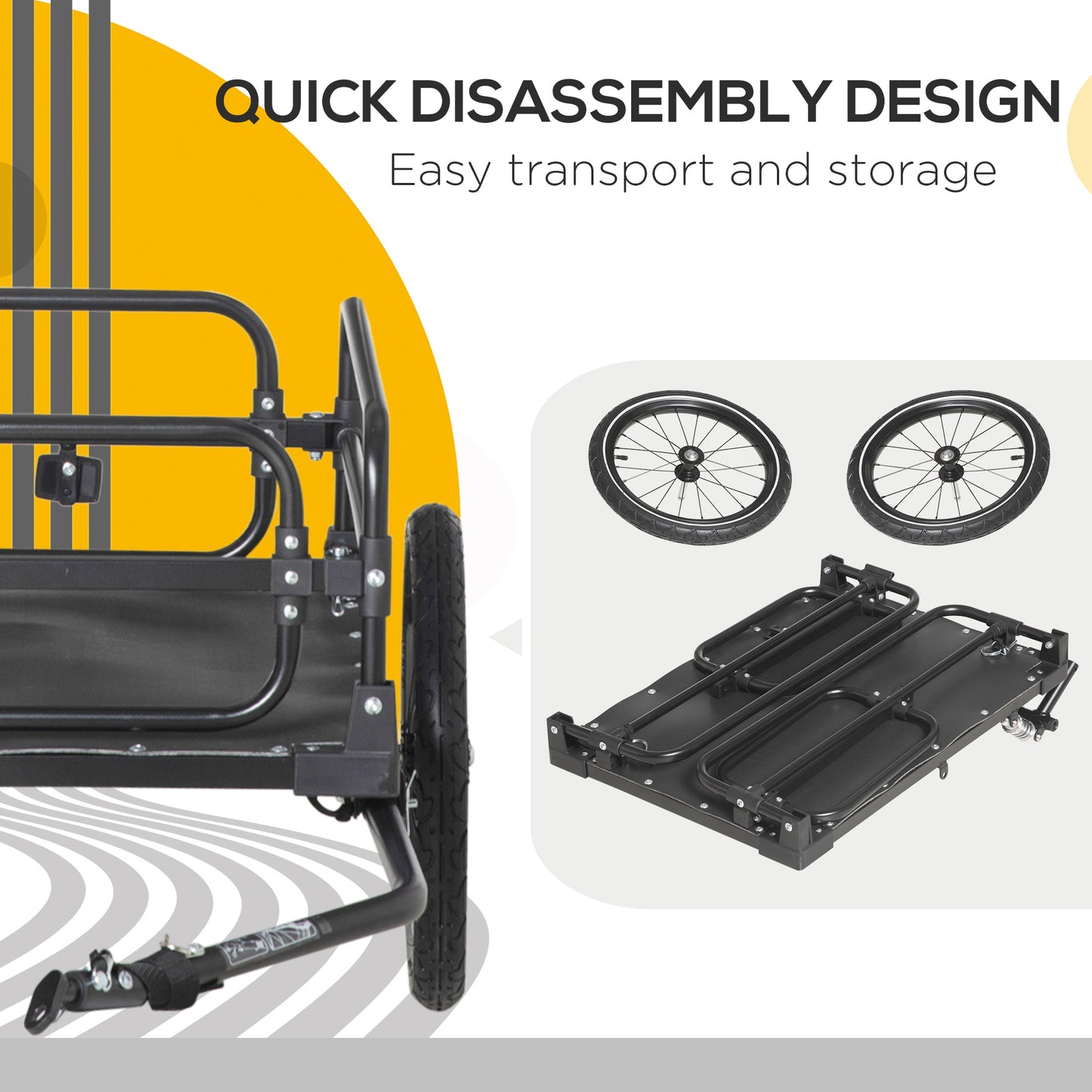 Bike Cargo Trailer Bike Wagon Bicycle Trailer with Suspension