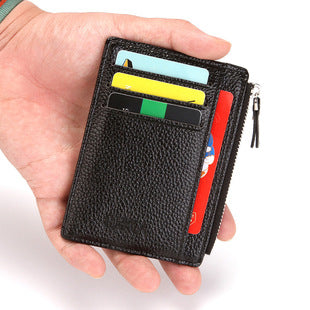 Cross Border New Arrival Fashion Men's Wallet Wallet Magnetic Snap Card Holder Korean Style American Gold Clip Mini Creative Card Holder