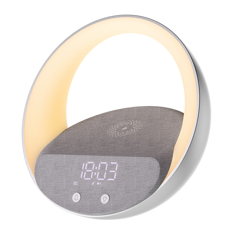Multifunctional Wireless Charger Clock Wake-up Light Bluetooth Speaker