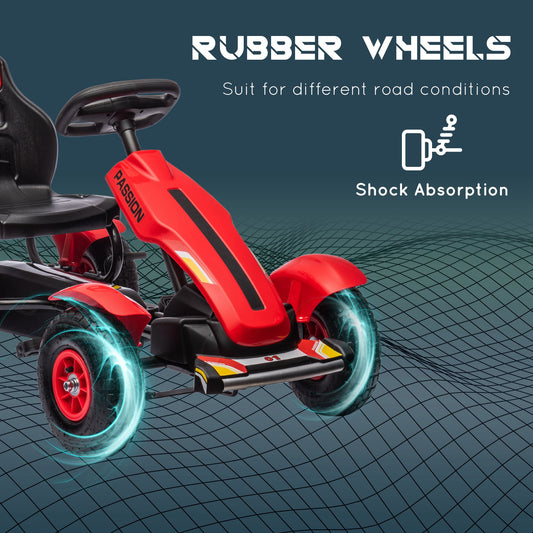 Kids Pedal Go Kart W/ Adjustable Seat