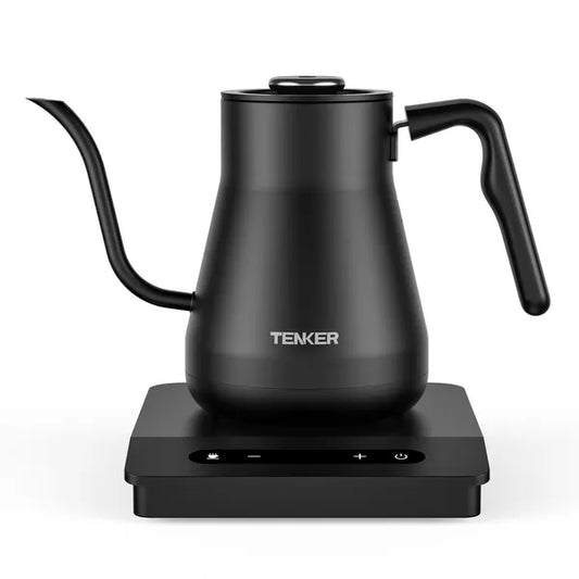 Electric Gooseneck Kettle Temperature Control Pour-Over Tea Kettle For Coffee Brewing; Stainless Steel Inner; 1300W Rapid Heating; Water Boiling Kettle Black