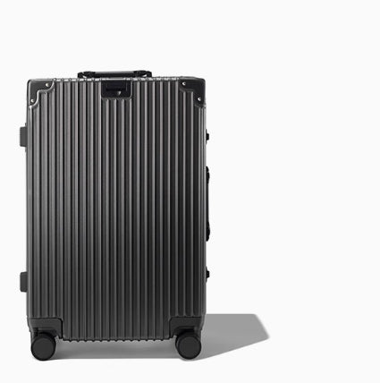 Mute Universal Wheel Password Leather Suitcase Aluminum Frame