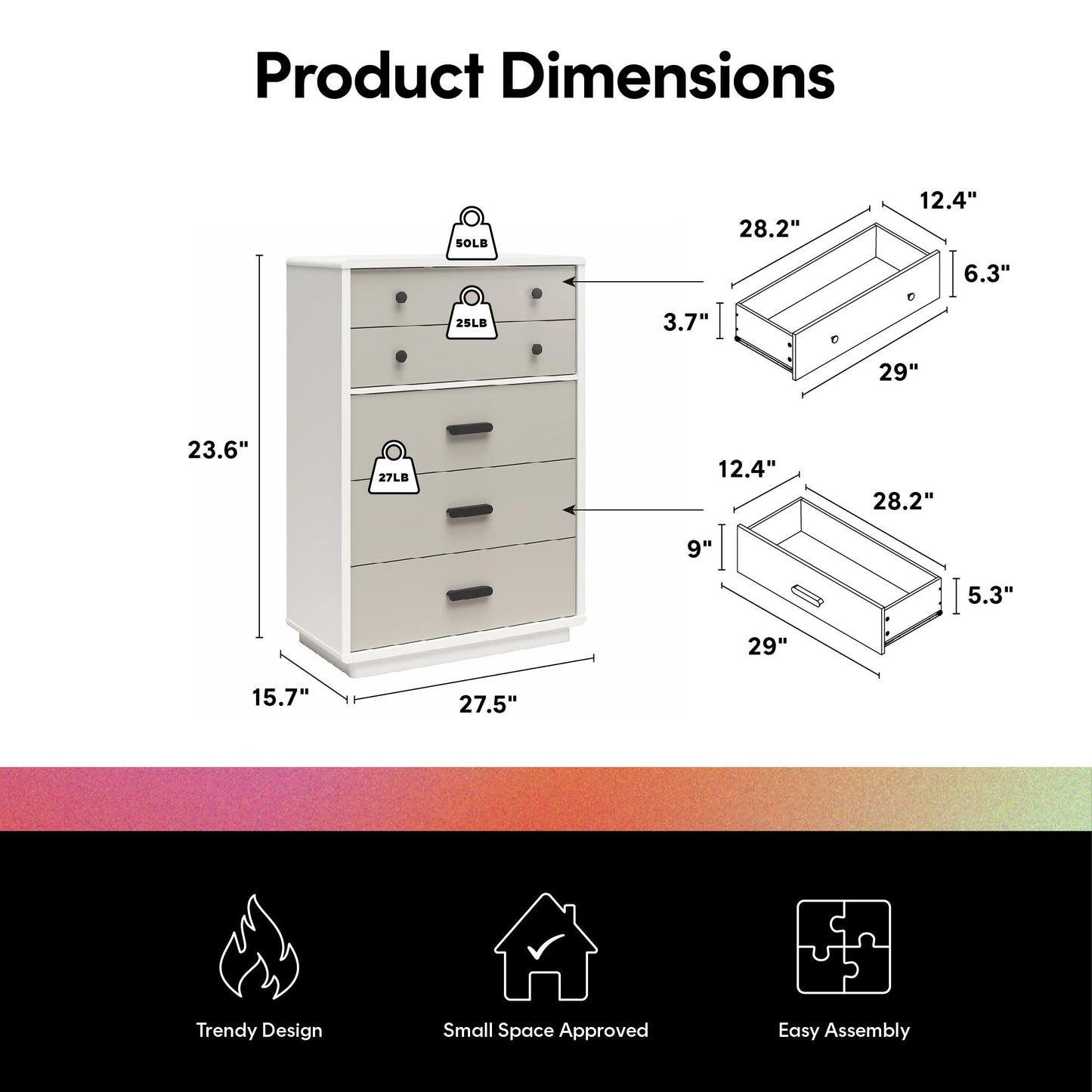 5-Drawer Dresser