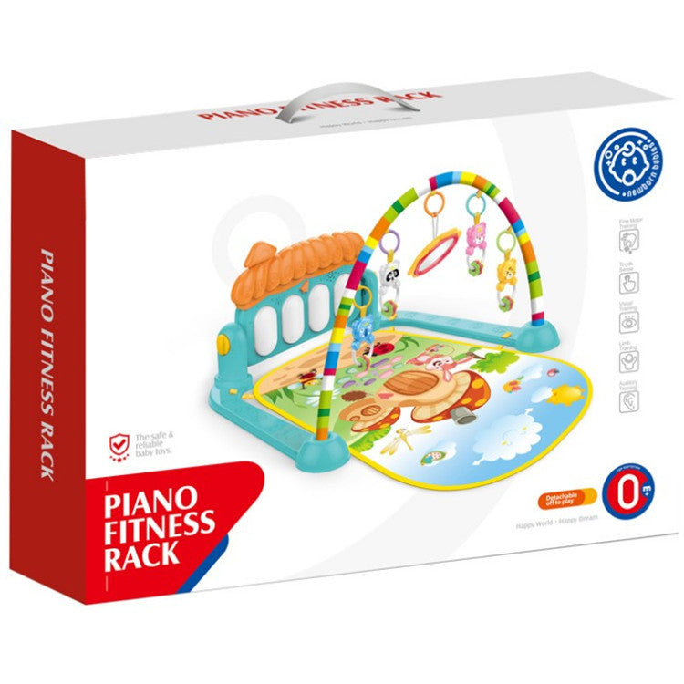 Baby toy fitness frame pedal piano baby music game blanket