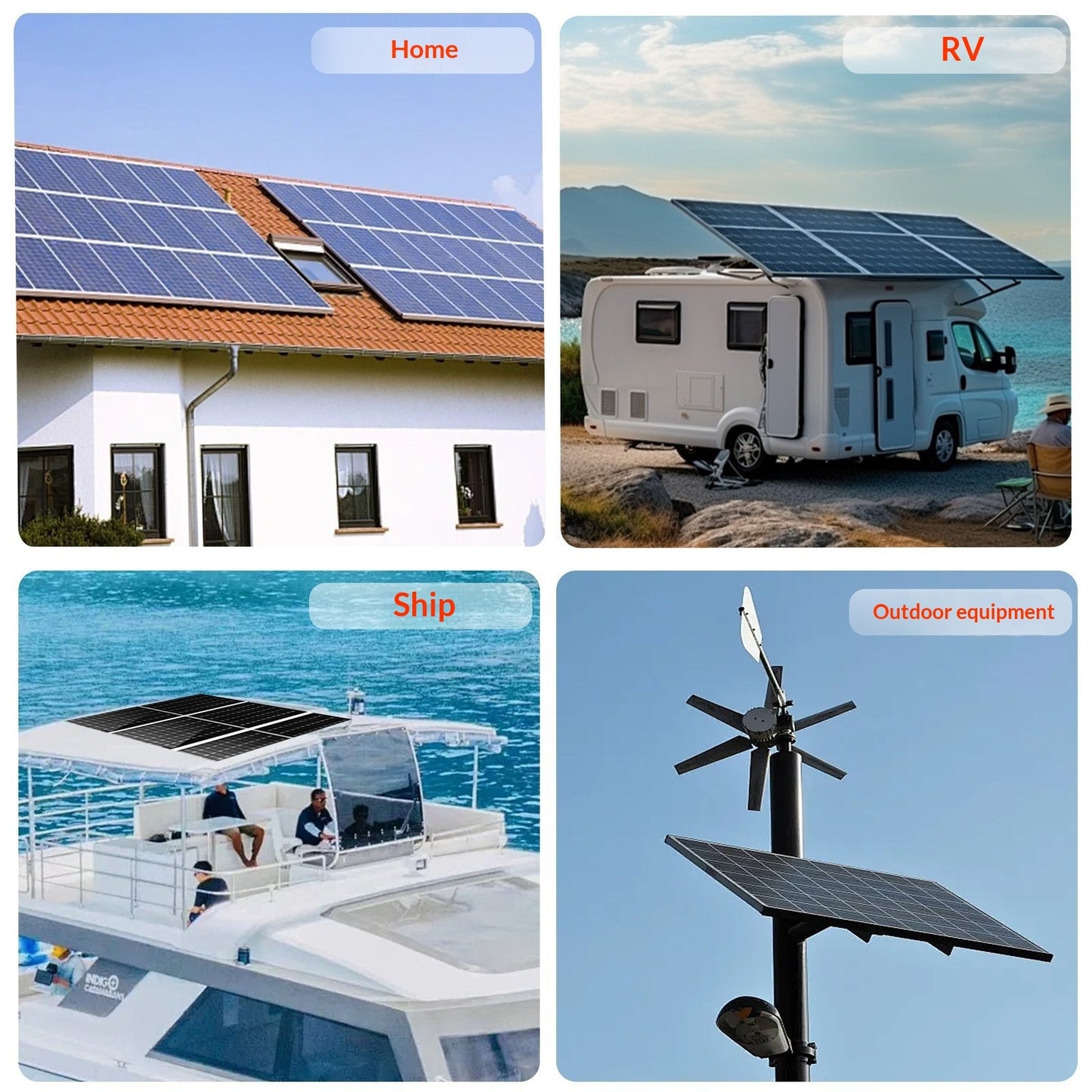 200W 18V Camping Portable Charging Panel Solar-Powered Folding Kit