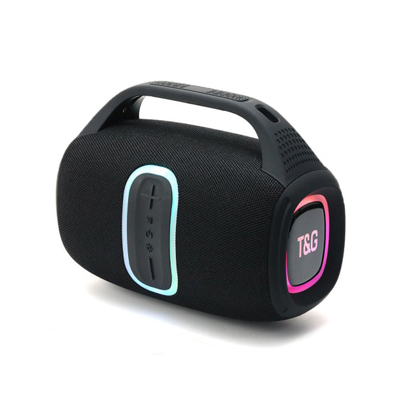 Portable Speakers With Dynamic Colourful LED Lights Bluetooth Speaker For Home Outdoor Travel TWS Pairing USB TF Playback FM Radio Hands Free Call Ideal For Parties Garden Beach