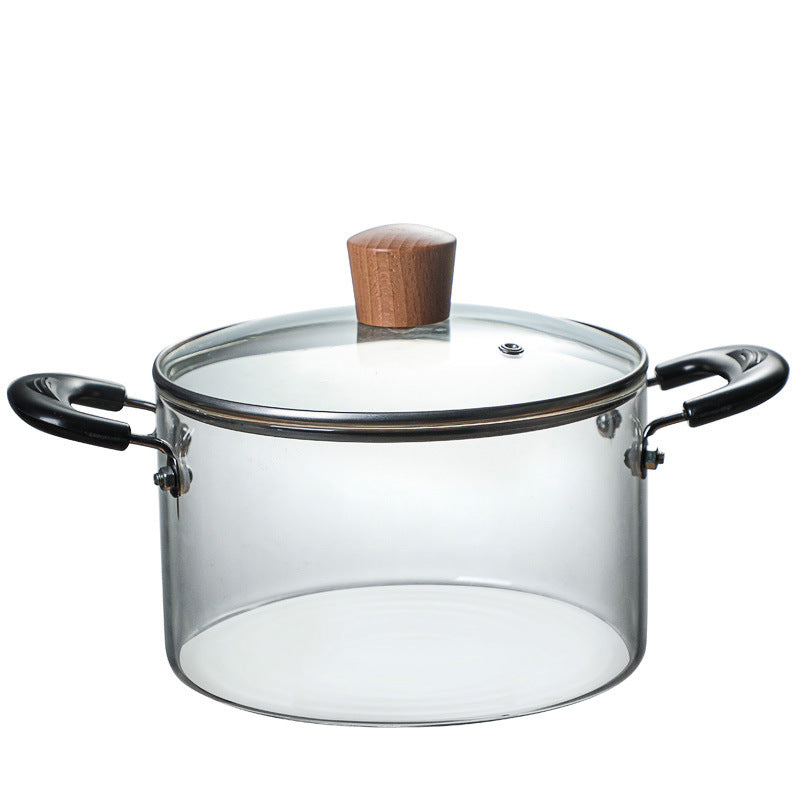 Transparent Binaural Steamer Household Glass Borosilicate