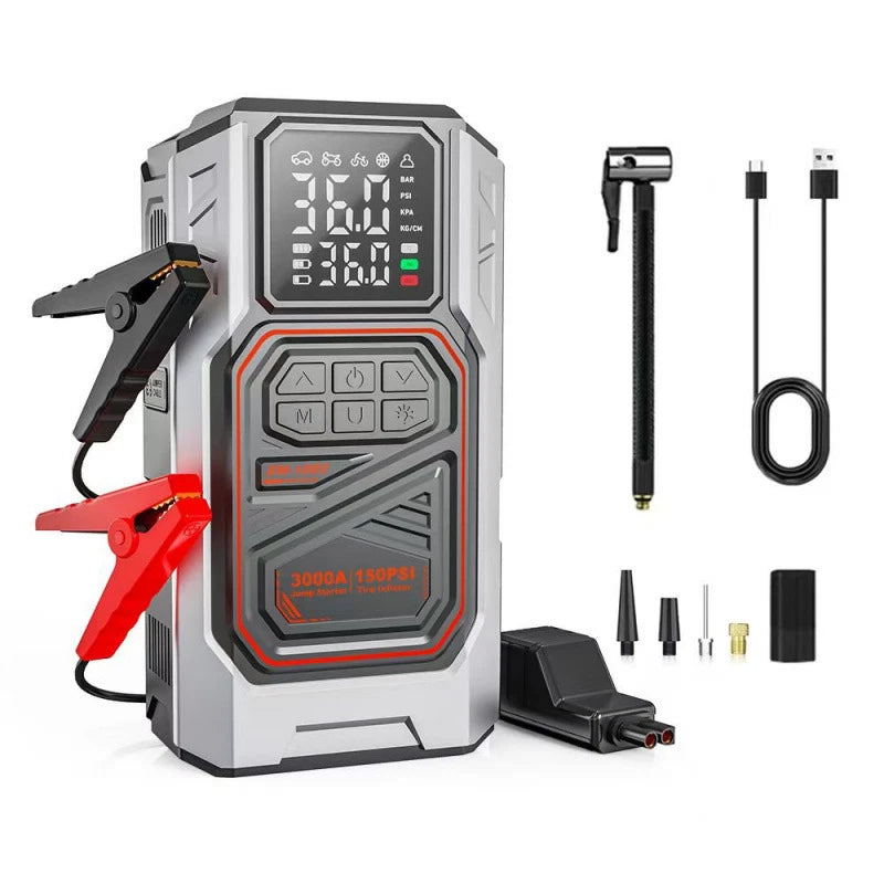 Car Starter With Tyre Inflator Air Pump 150PSI Wireless Power Bank