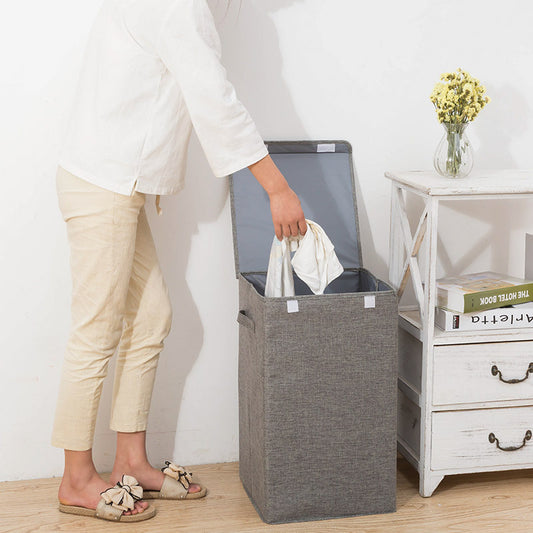 Household Three-dimensional Foldable Clothes Storage Basket