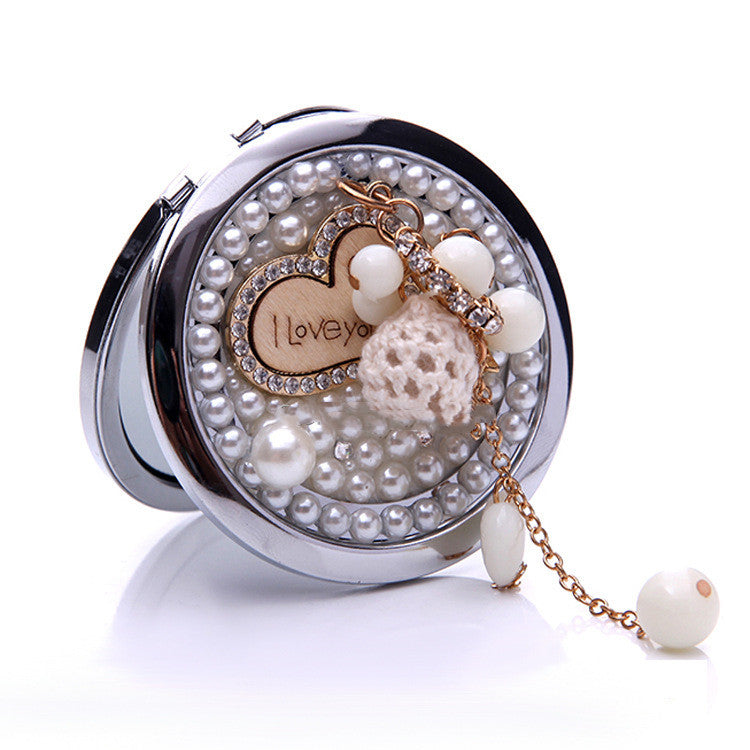 Personalized Gift Stick Diamond Love Tassel Carry Make-up Mirror