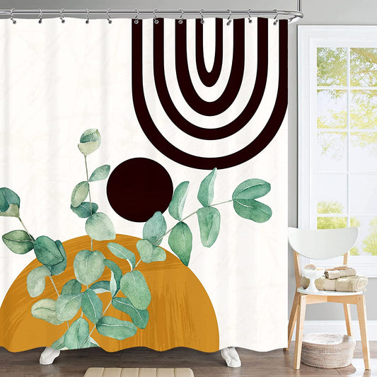 Nordic Abstract Morandi Solid Curtain