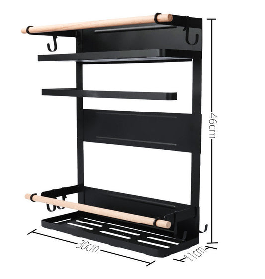 Multifunctional Hanger For Kitchen Sidewall Shelf
