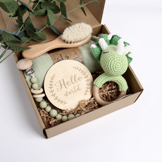 Christmas Reindeer Baby Baby Shower Gift Set Wooden Panda Toy