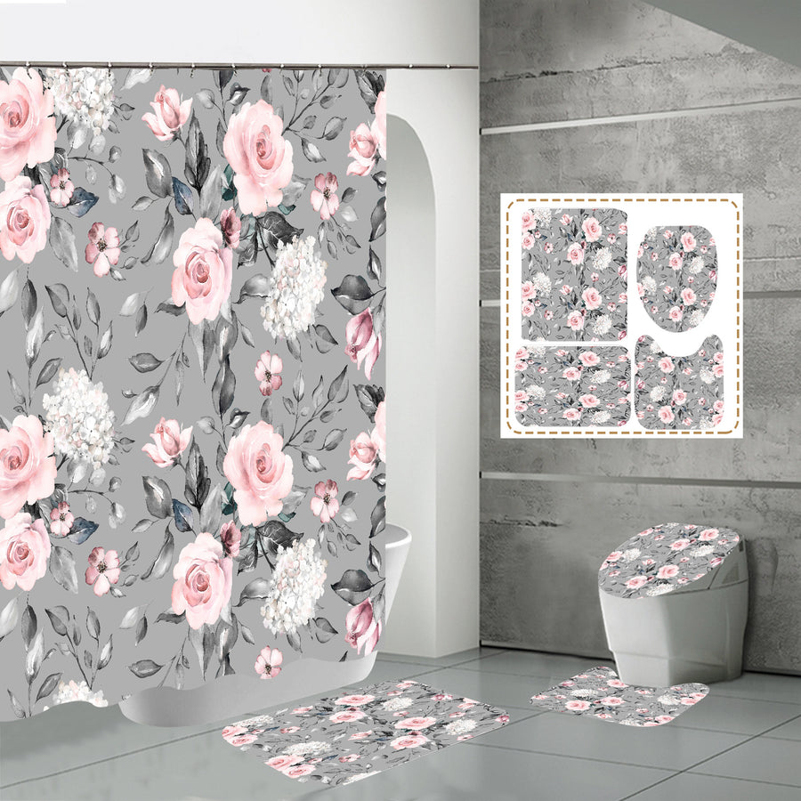 3D HD Digital Printing Bathroom Shower Curtain