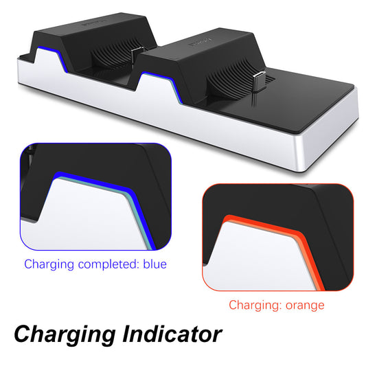 PS5 Gamepad Dual-seat Charger With LED Light