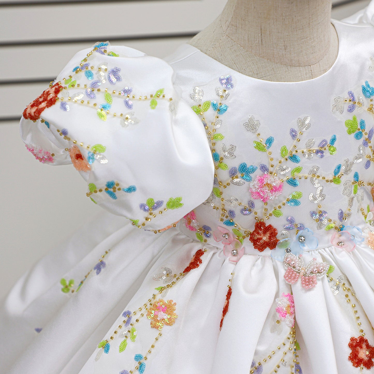 Girls' Versatile Leisure Handmade Applique Luxury Party Dress