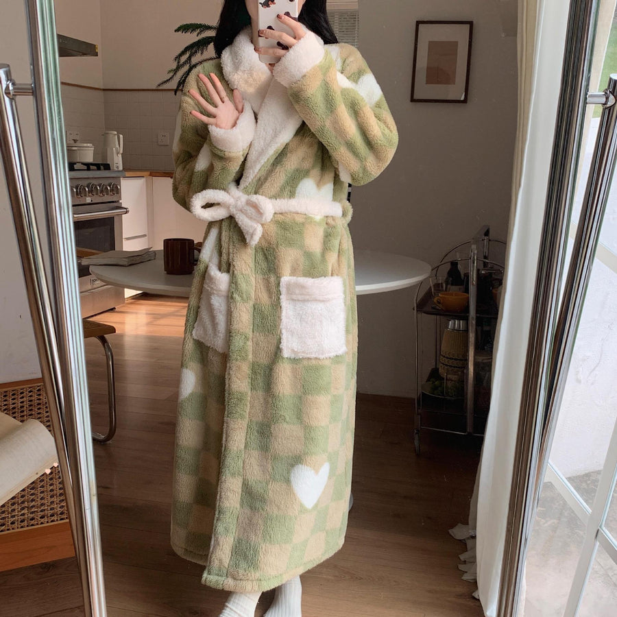 Coral Fleece Japanese Bathrobe Bathrobe Homewear Pajamas