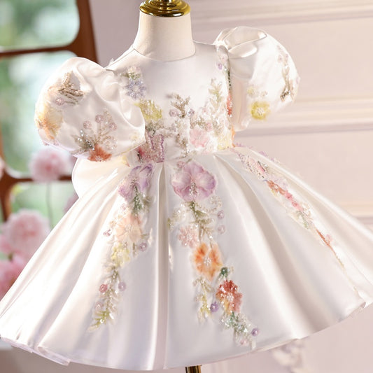Host's Dress Girls' Piano Performance Costume Light Luxury
