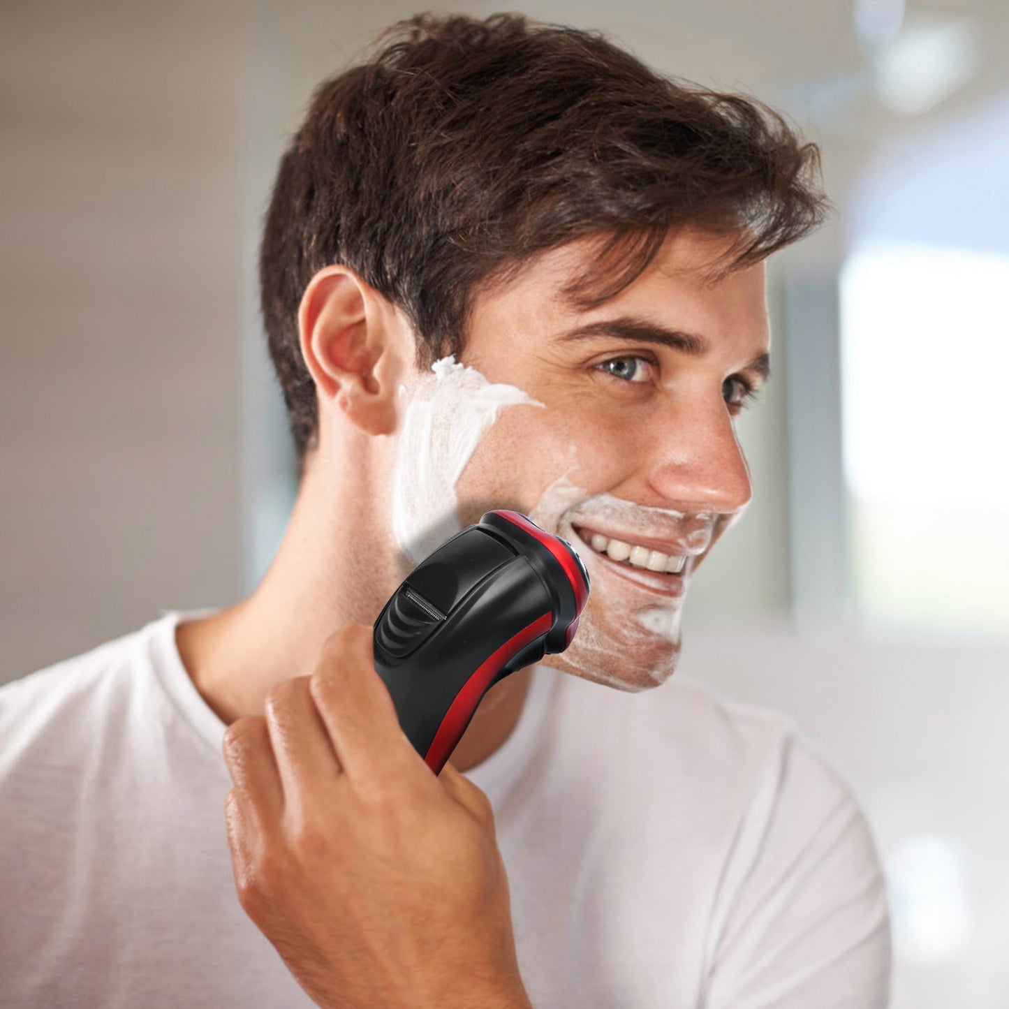 Electric Shaver Razor For Men IPX7 Waterproof Beard Trimmer 3D Rechargeable Painless Rotary Shaver With Trimmer 2 In 1 Electric Shaver