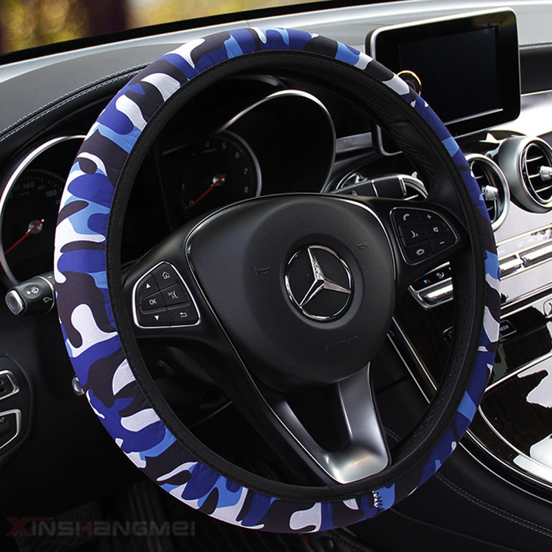 Camouflage Car Steering-wheel Cover Car Styling SBR Lycra Steering Cover Auto Interior Accessories Anti-slip Wheel Protector