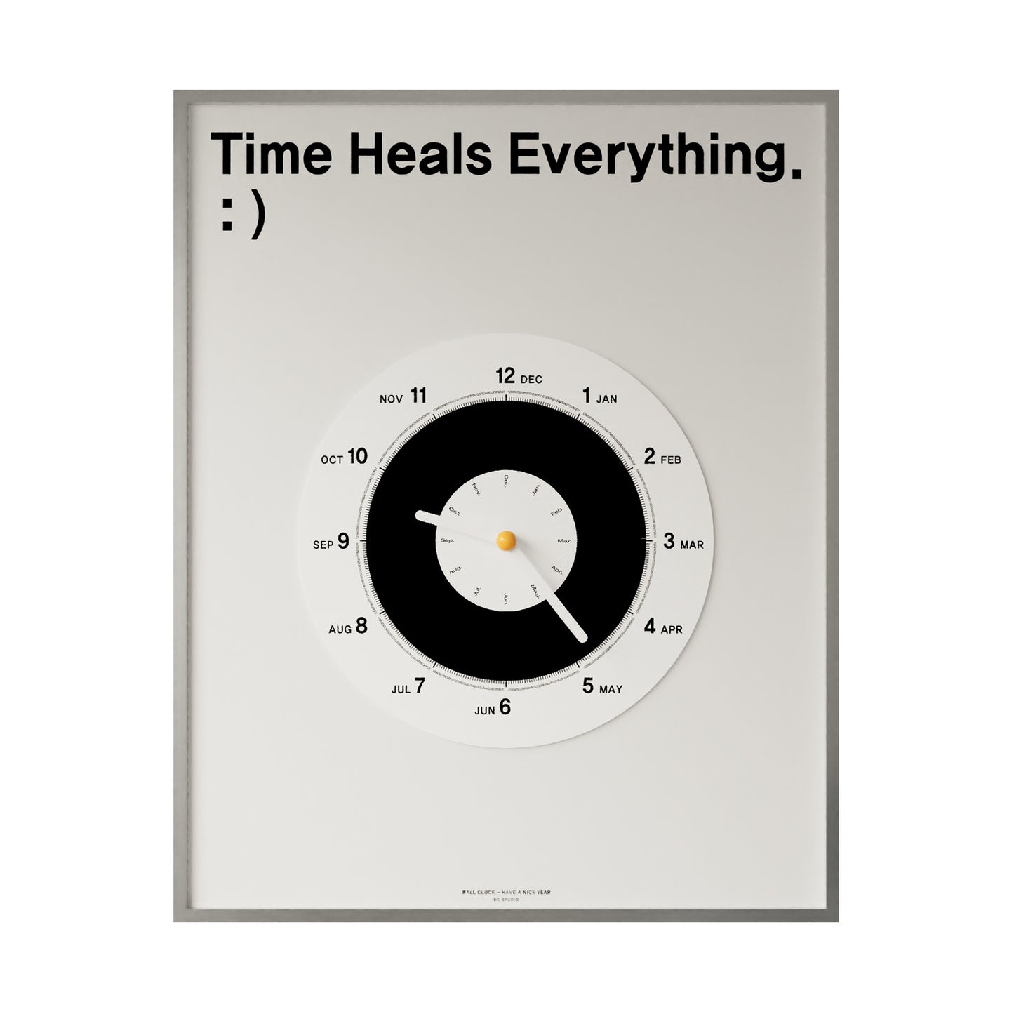 Meter Box Decorative Painting With Clock Punch-free Mute Hanging Painting
