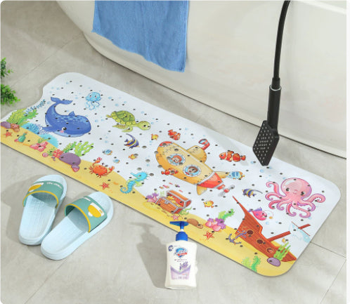 Printed Children's Lengthened PVC Bathroom Mat