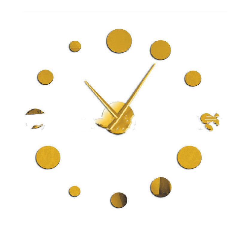 Circle Leisure Creative Extra Large Size DIY Stereo Clock Art Clock Wall Clock Mirror Sticker Clock