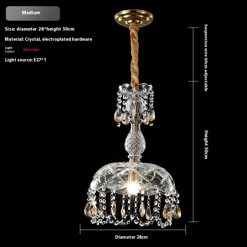 Bedroom Bedside Small Droplight Creative Crystal Hallway Corridor Lighting
