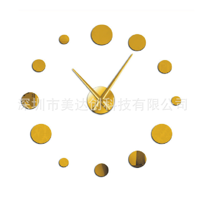 Circle Leisure Creative Extra Large Size DIY Stereo Clock Art Clock Wall Clock Mirror Sticker Clock
