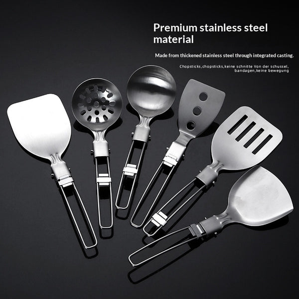 304 Stainless Steel Folding Kitchen Utensil Set