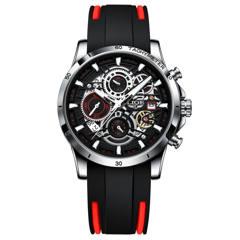 Audi design watch in silver