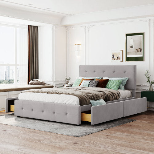 Hautfreundliches Doppelbett Aus Samt