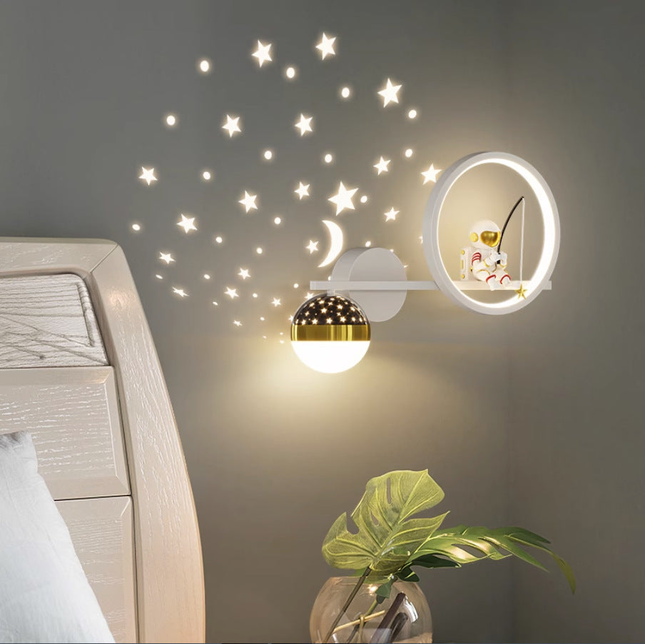 Children's Room Aisle Cartoon Astronaut Star Sky Ball Bedroom Bedside Lamp