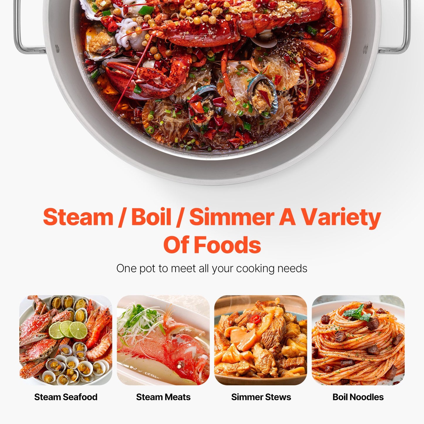 100 Qt Seafood Boiling Kit With Strainer Outdoor Crab Crawfish Cooking Pot