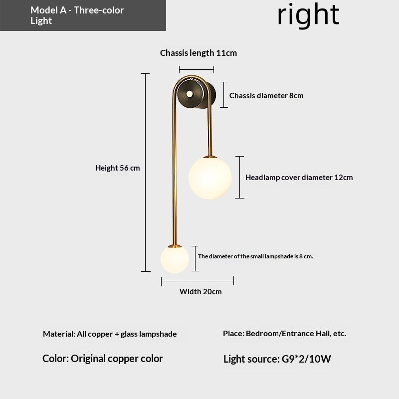 Modern Simple Golden Light Luxury Wall Lamp