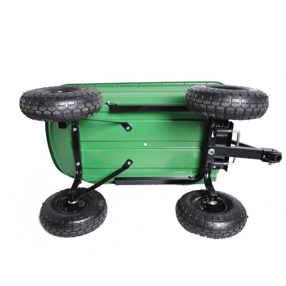 Folding Garden Dump Cart With Steel Frame And 10-in., 300-Pound Capacity