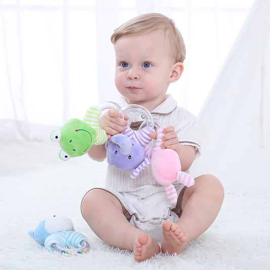 Baby cartoon plush handbell toy