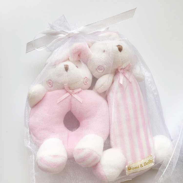 Pure cotton baby rattle toy
