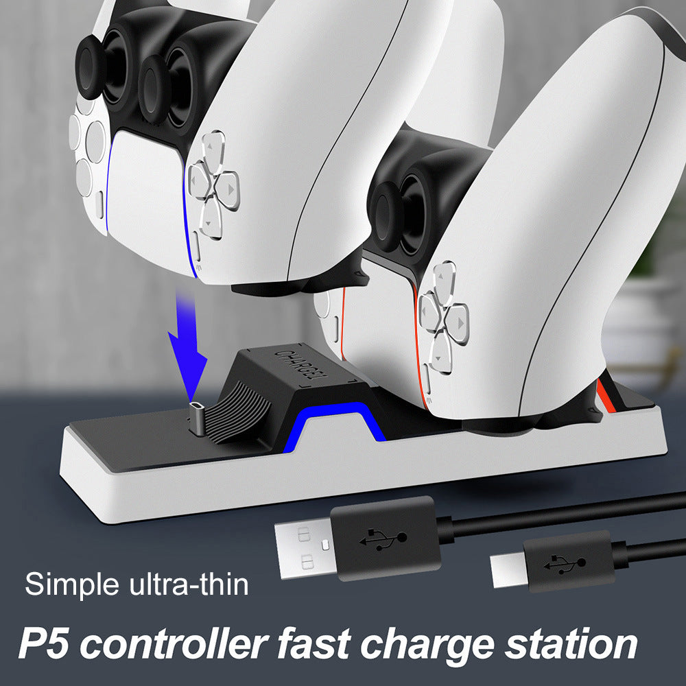 PS5 Gamepad Dual-seat Charger With LED Light