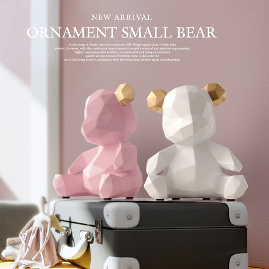 Nordic geometric bear ornaments